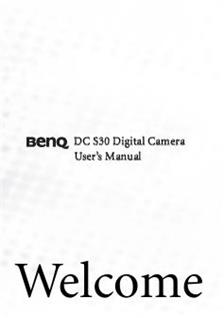 Benq DC S 30 manual. Camera Instructions.